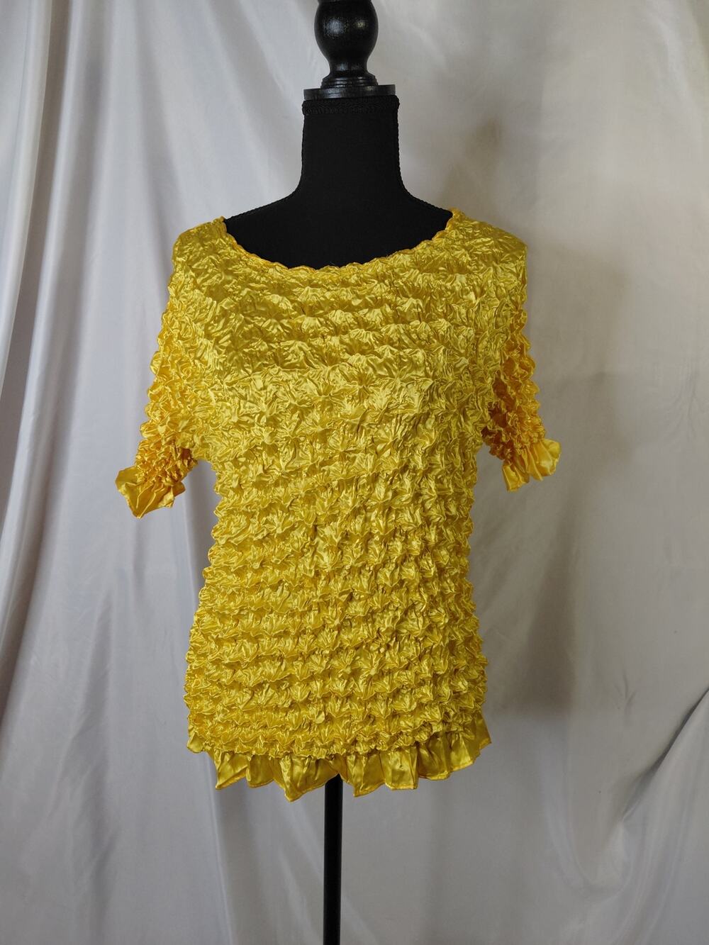 Y2K YELLOW POPCORN SHIRT